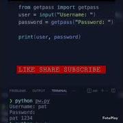 How To HIDE USER INPUT In PYTHON Python Machinelearning Ai Iot Blockchain Bigdata Python编程