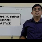 Decimal To Binary Conversion Using Stack Data Structures Using C