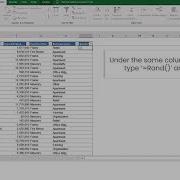 Random Sampling Using Excel