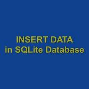 How To Use INSERT Using SQLite