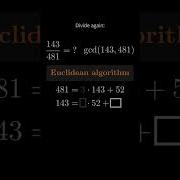 Euclidean Algorithm Primefactorization Math Learning