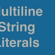 Multiline String Literals C Programming Tutorial