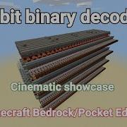 1 2 Wide Tileable 8 Bit Binary Decoder Showcase MCPE Minecraft Bedrock