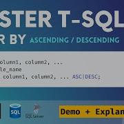 13 T SQL ORDER BY KEYWORD Order Data In Ascending Or Descending Order In TSQL SQL Server