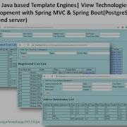32 1 FreeMarker Spring Boot View Technology PostgreSQL GUI Development