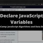 Declare JavaScript Variables Basic JavaScript FreeCodeCamp Tutorial