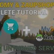 Complete Uconomy ZaupShop Tutorial For Unturned Servers