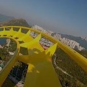 Hair Raiser Roller Coaster POV Ocean Park Hong Kong B M Floorless On Ride
