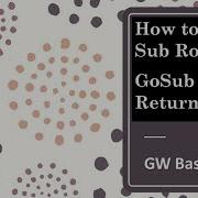 Sub Routine GoSub Return Statement GW BASIC Programming Tutorials