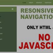 Responsive Navigation Bar Using HTML CSS Responsive Navbar HTML CSS HTML CSS Tutorial