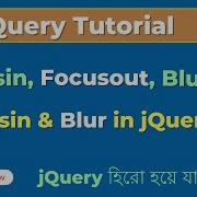 Master JQuery Focus Blur Events In Minutes Focusin Focusout Blur Tutorial SoftAll