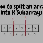 How To Split An Array Into K Subarrays