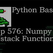 Python Basics Tutorial Numpy Vstack Function