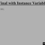 112 Final With Instance Variable In Java Programming Hindi