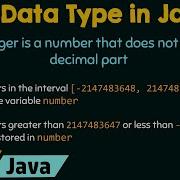 The Int Data Type In Java