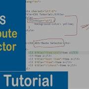 36 CSS Attribute Selector CSS Tutorial