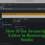 How To Use The Javascript Editor In Bootstrap Studio