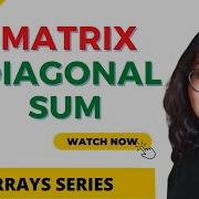 Find Matrix Diagonal Sum Intuition Dry Run Live Code Java