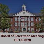 Hingham Board Of Selectmen Meeting 10 13 2020