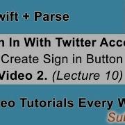 Twitter Sign In Button With Parse And Swift Video 2