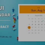 MaterialUI ReactJs CALENDAR