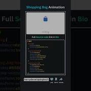 Shopping Bag Animation In CSS Bring Designs To Life In 60 Seconds Shorts Shortvideo Js