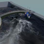 Promenade Flooding Using DualSPHysics