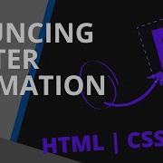 Bouncing Letter Animation With HTML CSS And JavaScript