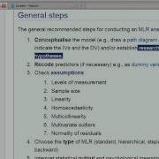 Tutorial 4 Multiple Linear Regression Part 1 Outline And General Steps