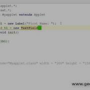 Label In Java Applet Hindi