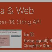 String API In Java 33 Various Append Methods Of StringBuffer Class In Java