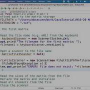 Java JEM17GA1P1c Read First Matrix