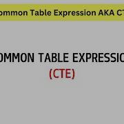 SQL Common Table Expression AKA CTE Explained Easily