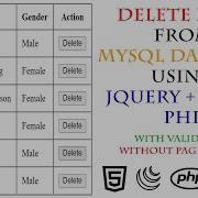Delete Data From MySQL Database Using JQuery Ajax PHP Delete Data Without Page Refresh In PHP