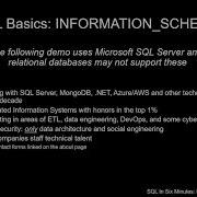 SQL Basics Information Schema Columns