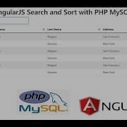AngularJS Search And Sort With PHP MySQLi
