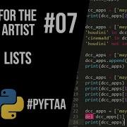 Python For The Anxious CG Artist 07 Lists