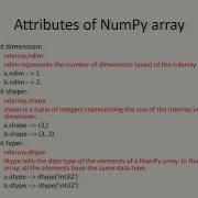Python Attributes Of NumPy Arrays