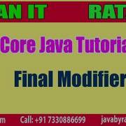 Core Java Tutorial Modifiers In Java Final Modifier By Ratan Sir
