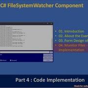 C FileSystemWatcher Part 4 Monitor Files C Advanceed 134