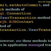 Transactions In Java Enterprise Edition