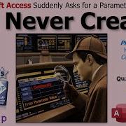 Почему Microsoft Access внезапно запрашивает параметр который вы никогда не создавали Вопрос 71