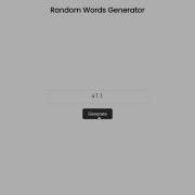 Random Word Generator By Using Javascript