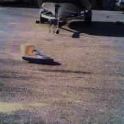 Scratch Built RC Hovercraft In The Parking Lot