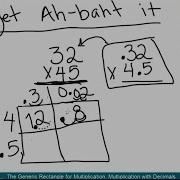 Multiplying With Decimals Generic Rectangle