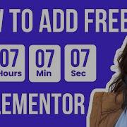 Countdown Timer For Elementor Free I How To Add Countdown Timer Tutorial Elementor Free No Plugin