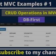 Full CRUD Operations In ASP NET MVC Using Entity Framework DB First Step By Step Guide
