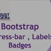Bootstrap3 Tutorial In Hindi Part 10 Progress Bar Labels Badges Best Tutorial Robust Coders