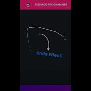 Knife Effect With Pure Javascript