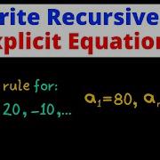 Writing Recursive Explicit Rules And Equations Eat Pi